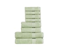 Christy 'serene' Pastel 100% Combed Cotton 8 Piece Towel Bundle In Light Green Light Green One Size