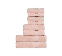 Christy 'serene' Pastel 100% Combed Cotton 8 Piece Towel Bundle In Pink Pink One Size