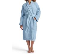 Christy 'serene' Combed Cotton Bath Robe In Blue Blue L