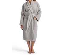 Christy 'serene' Combed Cotton Bath Robe In Light Grey Light Grey L
