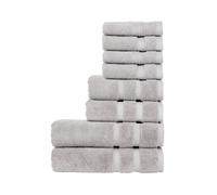 Christy 'signum' Heavyweight 100% Combed Cotton 8 Piece Towel Bundle In Light Grey Light Grey One Size