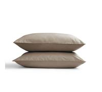 Christy Standard Pillowcases 2 Pack | 400TC Luxury Bedding | Mushroom Brown