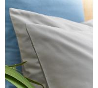 Christy Standard Pillowcases 2 Pack | 400TC Luxury Bedding | Silver Grey | 100% Cotton Sateen | Soft Silky Bed Linen