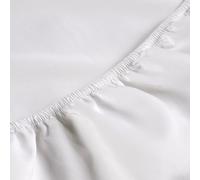 400TC Luxury Cotton Sateen Plain Dye Bedding Fitted Sheets Christy White Super King Fitted