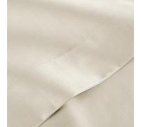Christy Super King Flat Bed Sheets | 400TC Luxury Bedding | Champagne Beige | 100% Cotton Sateen | Soft Silky Bed Linen