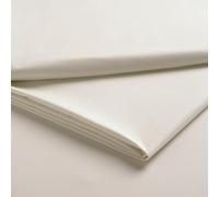 400TC Luxury Cotton Sateen Plain Dye Bedding Flat Sheets Christy Cream Super King Flat