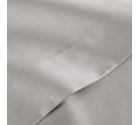 Christy Super King Flat Bed Sheets | 400TC Luxury Bedding | Silver Grey | 100% Cotton Sateen | Soft Silky Bed Linen