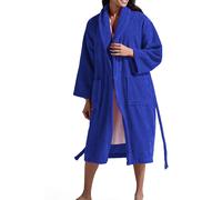 Christy Super Soft Cosy Bath Robe | Luxury Dressing Gown | Quick Dry, Snag Free | Lightweight 320GSM Womens Bathrobe | Soft Cotton Velour Inner Lining | Size Large-X-Large (UK 16-22) | Blue Velvet