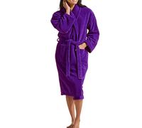 Christy Super Soft Cosy Bath Robe | Luxury Dressing Gown | Quick Dry, Snag Free | Lightweight 320GSM Womens Bathrobe | Soft Cotton Velour Inner Lining | Size Large-X-Large (UK 16-22) | Grape