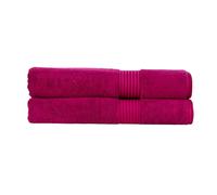 Christy Supreme Hygro 2 Bath Sheets Set | Raspberry | 100% Luxury Supima Cotton | Ultra Soft | Super Absorbent | 650GSM | Extra Large Bath Towels