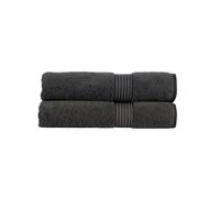 Christy Supreme Hygro 2 Bath Towels Set | Graphite Dark Grey | 100% Luxury Supima Cotton | Ultra Soft | Super Absorbent | 650GSM | Plush and Long Lasting