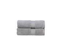 Christy Supreme Hygro 2 Hand Towels Set | Silver Grey | 100% Luxury Supima Cotton | Ultra Soft | Super Absorbent | 650GSM | Plush and Long Lasting