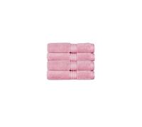 Christy Supreme Hygro 4 Face Cloths Set | Blush Pink | 100% Luxury Supima Cotton | Ultra Soft | Super Absorbent | 650GSM | 4 Wash Cloth Flannels