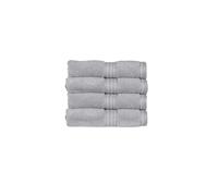 Christy Supreme Hygro 4 Face Cloths Set | Silver Grey | 100% Luxury Supima Cotton | Ultra Soft | Super Absorbent | 650GSM | 4 Wash Cloth Flannels