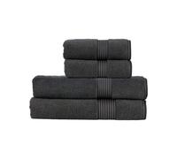 Christy Supreme Hygro 4 Piece Bath Sheet Set | Graphite Dark Grey | 100% Luxury Supima Cotton | Ultra Soft | Super Absorbent | 650GSM | 2 Bath Sheets 2 Hand Towels
