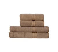 Christy Supreme Hygro 4 Piece Bath Sheet Set | Mocha Brown | 100% Luxury Supima Cotton | Ultra Soft | Super Absorbent | 650GSM | 2 Bath Sheets 2 Hand Towels