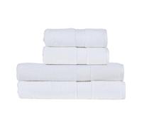 Christy Supreme Hygro 4 Piece Bath Sheet Set | White | 100% Luxury Supima Cotton | Ultra Soft | Super Absorbent | 650GSM | 2 Bath Sheets 2 Hand Towels