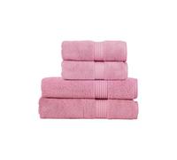 Christy Supreme Hygro 4 Piece Towel Set | Blush Pink | 100% Luxury Supima Cotton | Ultra Soft | Super Absorbent | 650GSM | 2 Bath Towels 2 Hand Towels