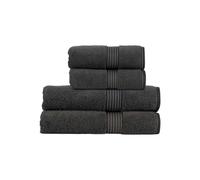 Christy Supreme Hygro 4 Piece Towel Set | Graphite Dark Grey | 100% Luxury Supima Cotton | Ultra Soft | Super Absorbent | 650GSM | 2 Bath Towels 2 Hand Towels