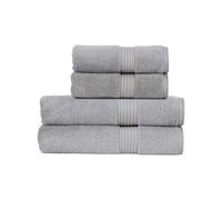 Christy Supreme Hygro 4 Piece Towel Set | Silver Grey | 100% Luxury Supima Cotton | Ultra Soft | Super Absorbent | 650GSM | 2 Bath Towels 2 Hand Towels