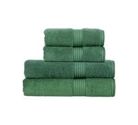 Christy Supreme Hygro 4 Piece Towel Set | Spruce Green | 100% Luxury Supima Cotton | Ultra Soft | Super Absorbent | 650GSM | 2 Bath Towels 2 Hand Towels