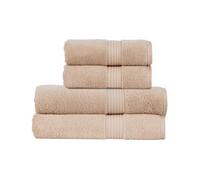 Christy Supreme Hygro 4 Piece Towel Set | Stone Beige | 100% Luxury Supima Cotton | Ultra Soft | Super Absorbent | 650GSM | 2 Bath Towels 2 Hand Towels
