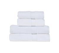 Christy Supreme Hygro 4 Piece Towel Set | White | 100% Luxury Supima Cotton | Ultra Soft | Super Absorbent | 650GSM | 2 Bath Towels 2 Hand Towels