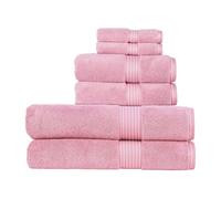 Christy Supreme Hygro 6 Piece Bath Sheet Set | Blush Pink | 100% Luxury Supima Cotton | Ultra Soft | Super Absorbent | 650GSM | 2 Bath Sheets 2 Hand Towels 2 Face Cloths