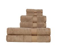 Christy Supreme Hygro 6 Piece Bath Sheet Set | Mocha Brown | 100% Luxury Supima Cotton | Ultra Soft | Super Absorbent | 650GSM | 2 Bath Sheets 2 Hand Towels 2 Face Cloths