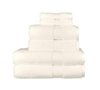 Christy Supreme Hygro 6 Piece Towel Set | Almond | 100% Luxury Supima Cotton | Ultra Soft | Super Absorbent | 650GSM | 2 Bath Towels 2 Hand Towels 2 Face Cloths