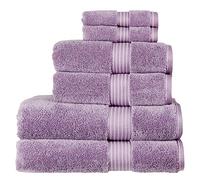 Christy Supreme Hygro 6 Piece Towel Set | Lavender Purple | 100% Luxury Supima Cotton | Ultra Soft | Super Absorbent | 650GSM | 2 Bath Towels 2 Hand Towels 2 Face Cloths
