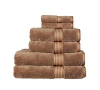 Christy Supreme Hygro 6 Piece Towel Set | Mocha Brown | 100% Luxury Supima Cotton | Ultra Soft | Super Absorbent | 650GSM | 2 Bath Towels 2 Hand Towels 2 Face Cloths