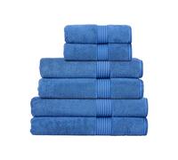 Christy Supreme Hygro Family Towel Set | Deep Sea Blue | 100% Luxury Supima Cotton | Ultra Soft | Super Absorbent | 650GSM | 2 Bath Sheets 2 Bath Towels 2 Hand Towels