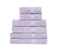 Christy Supreme Hygro Family Towel Set | Lavender Purple | 100% Luxury Supima Cotton | Ultra Soft | Super Absorbent | 650GSM | 2 Bath Sheets 2 Bath Towels 2 Hand Towels