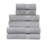 Christy Supreme Hygro Family Towel Set | Silver Grey | 100% Luxury Supima Cotton | Ultra Soft | Super Absorbent | 650GSM | 2 Bath Sheets 2 Bath Towels 2 Hand Towels