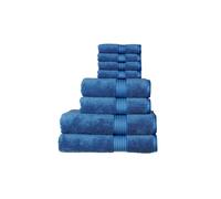 Christy 'supreme Hygro' Luxury 100% Supima Cotton 8 Piece Towel Sets In Mid Blue Mid Blue One Size
