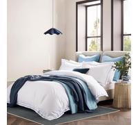 Christy Wave Embroidery King Duvet Set | 230cm X 220 cm | Timeless Design | Super Soft and Silky Finish | China Blue