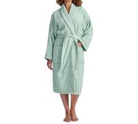 Christy 'serene' Combed Cotton Bath Robe In Duck Egg Blue Duck Egg Blue M