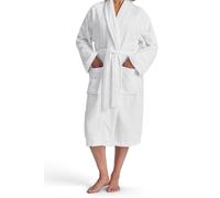 Christy Serene Bath Robe White | Super Soft and Fluffy | 100% Combed Cotton | Luxury Dressing Gown | Lightweight, Quick Dry and Snag Free | 320GSM Womens Bathrobe | Medium | White