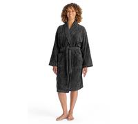 Christy Supreme Velour Bath Robe | Luxuriously Soft Dressing Gown | 400GSM Heavyweight Womens Bathrobe | Sustainably Manufactured 100% Cotton | Size Small | Graphite Colour