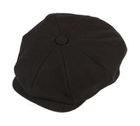 Christys Hats Baker Boy Cap Melton Wool Black Medium