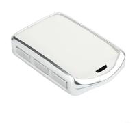 Chroavel Leather and Aluminium Car Key Case for Volvo S60 S90 XC60 V90 XC40 Protective Key Cover Blue Black White 1 or 3 Buttons (White)