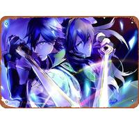 Chrom and Lucina with sword from Fire Emblem Awakening Poster Retro Metal Tin Sign Vintage Sign For Home Coffee Bars Pubs Shop Wall Trippy Decor 8x12 Inch