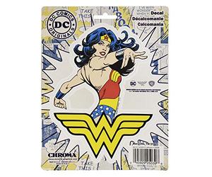 Chroma 025039 Warner-Bros DC Comics White, Yellow, Blue, Red, Cream, Black 6 * 8 Wonder Woman Stick Onz Decal, 1 Pack
