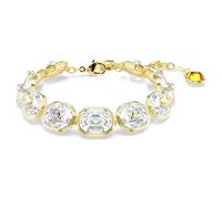 Chroma bracelet, Octagon cut, Multicoloured, 18K gold finish