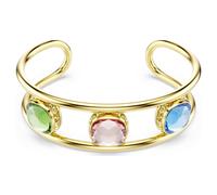 Chroma cuff, Cushion cut, Multicoloured, 18K gold finish