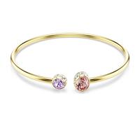 Chroma Gold Tone Plated Multi Coloured Stone Bangle