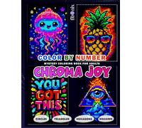 Chroma Joy Color By Number: Mystery Mosaic Pixel Art Coloring for Adults