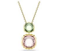 Chroma pendant, Cushion cut, Multicoloured, 18K gold finish