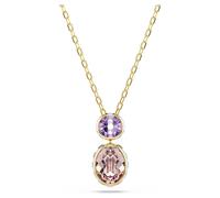 Chroma pendant, Mixed cuts, Multicoloured, Gold-tone plated